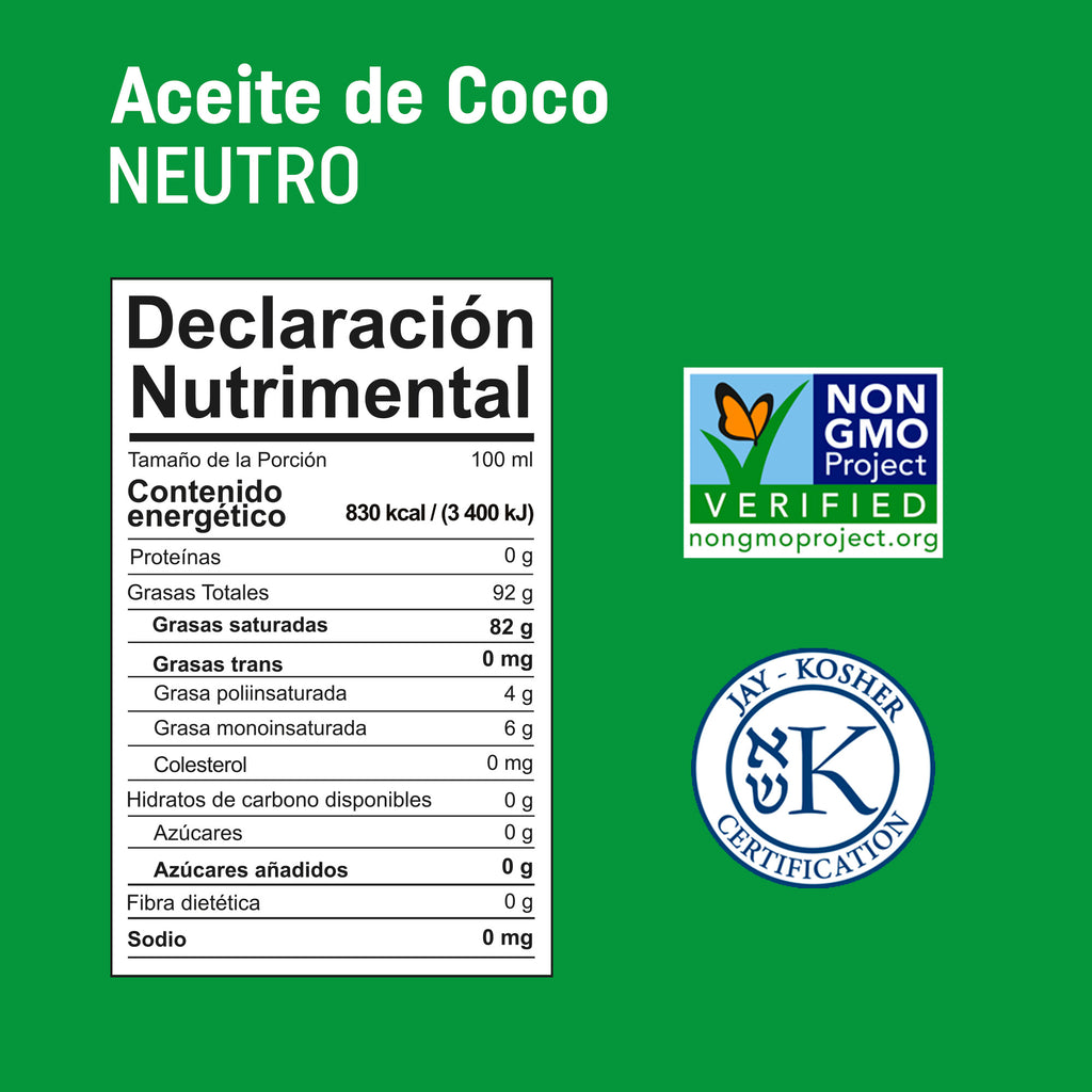 Aceite de Coco Organico Neutro