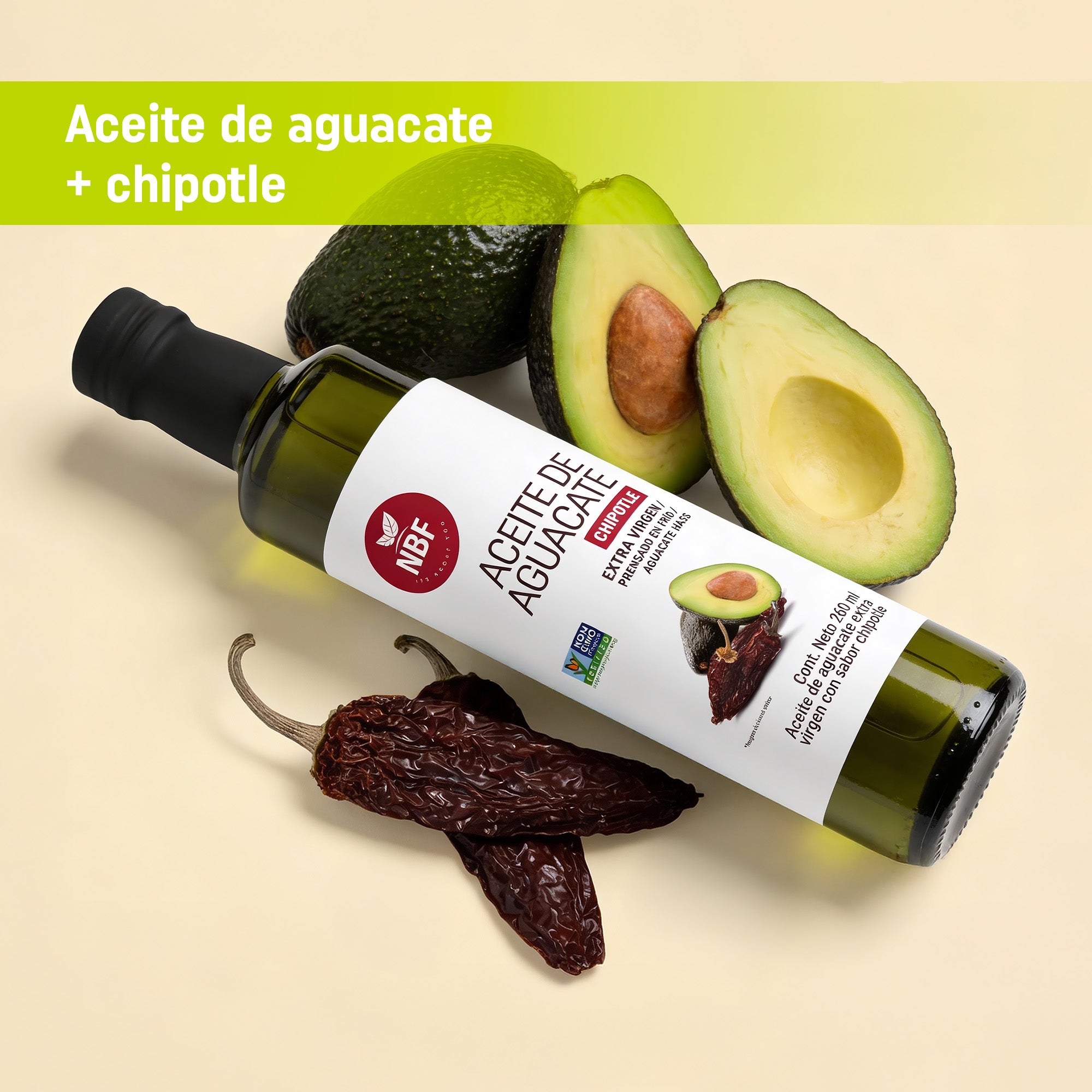 Aceite de Aguacate Extra Virgen sabor Chipotle
