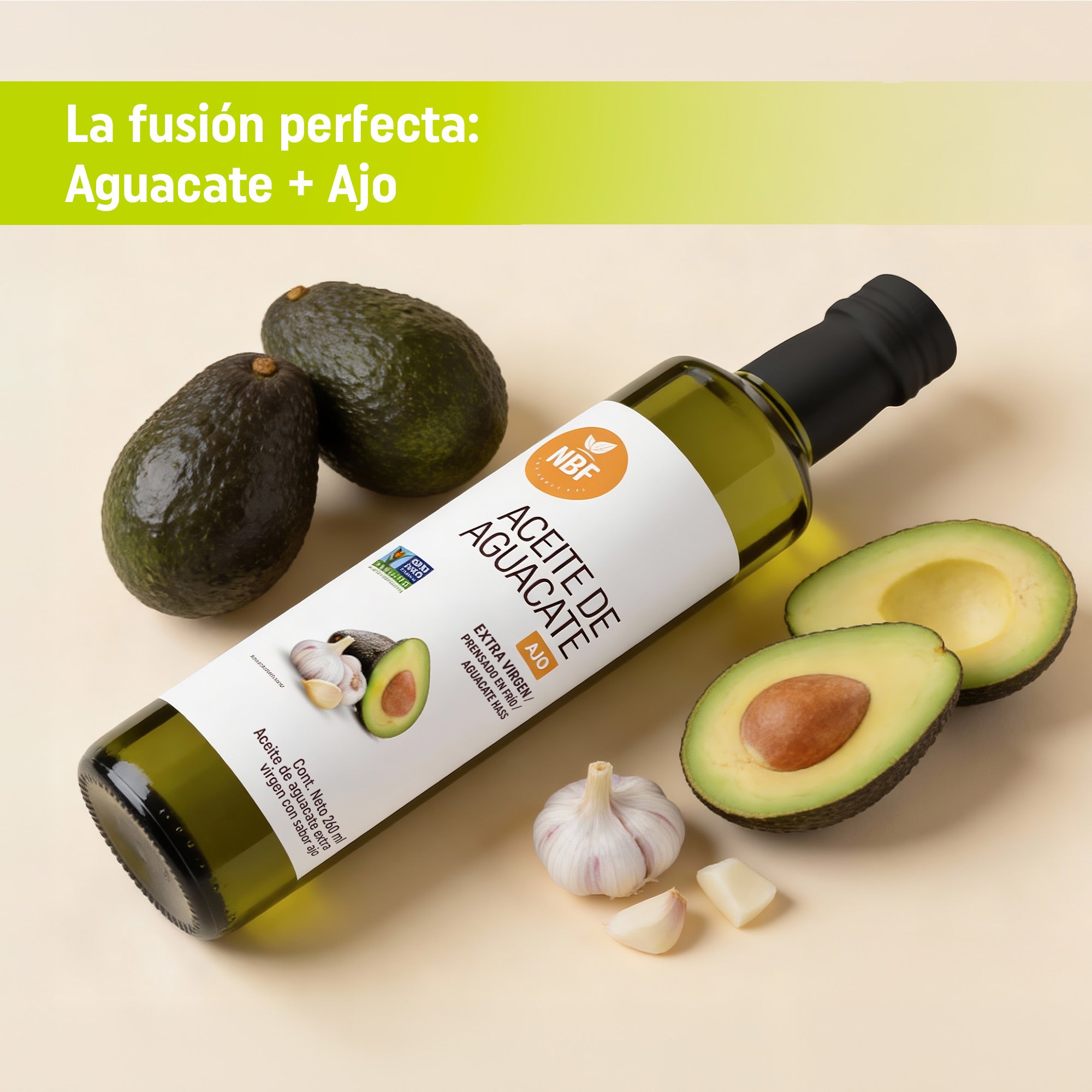 Aceite de Aguacate Extra virgen con Ajo