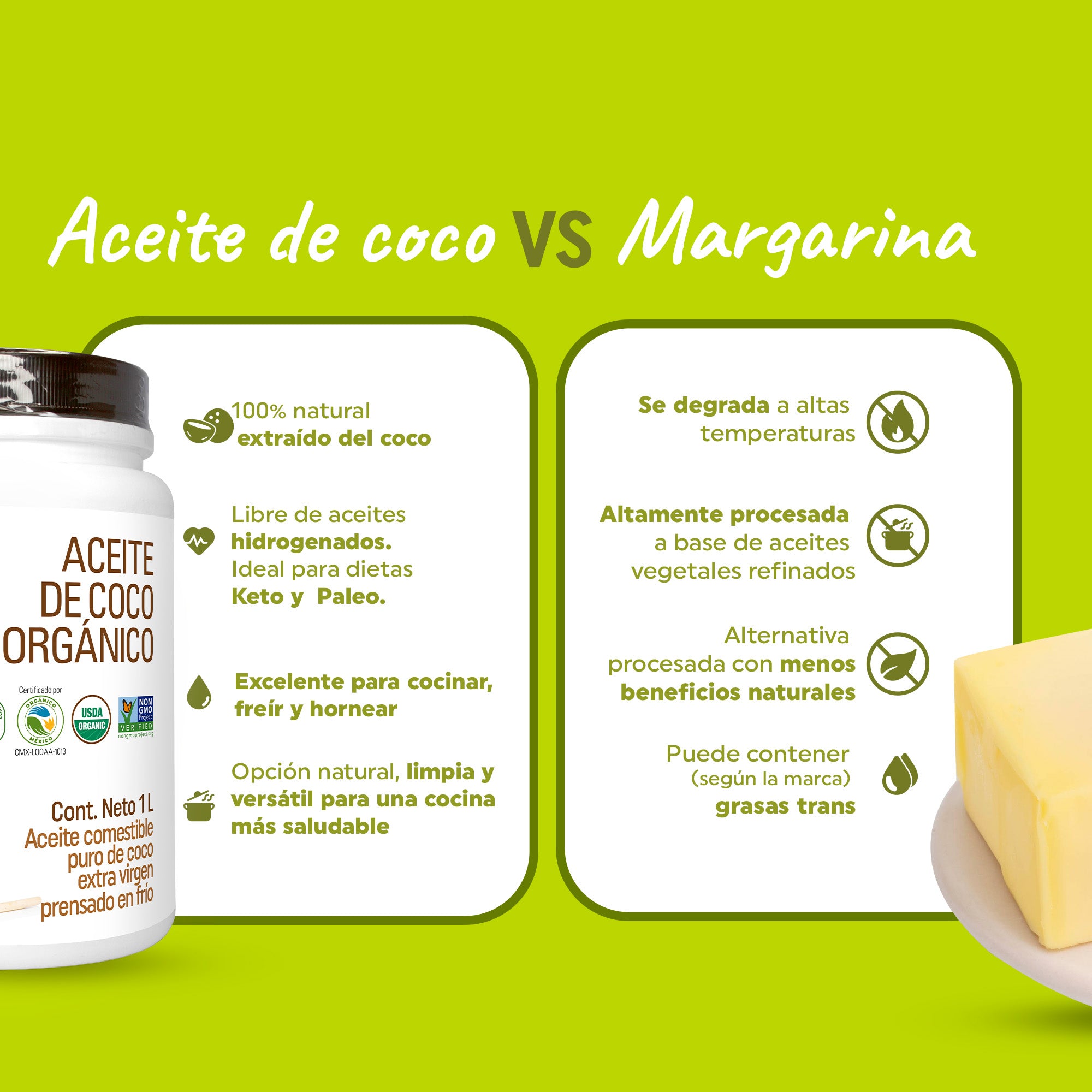 Aceite de Coco Orgánico Extra Virgen