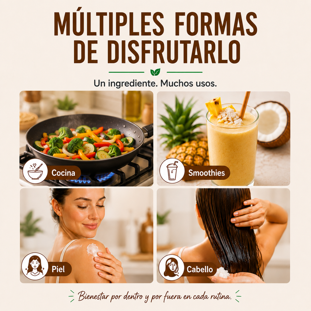 Aceite de Coco Orgánico Extra Virgen