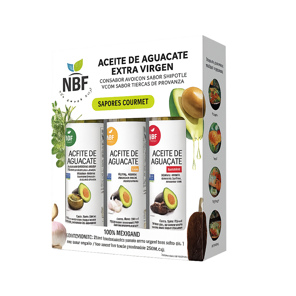 Tripack Aceite de Aguacate Extra Virgen Sabores Gourmet