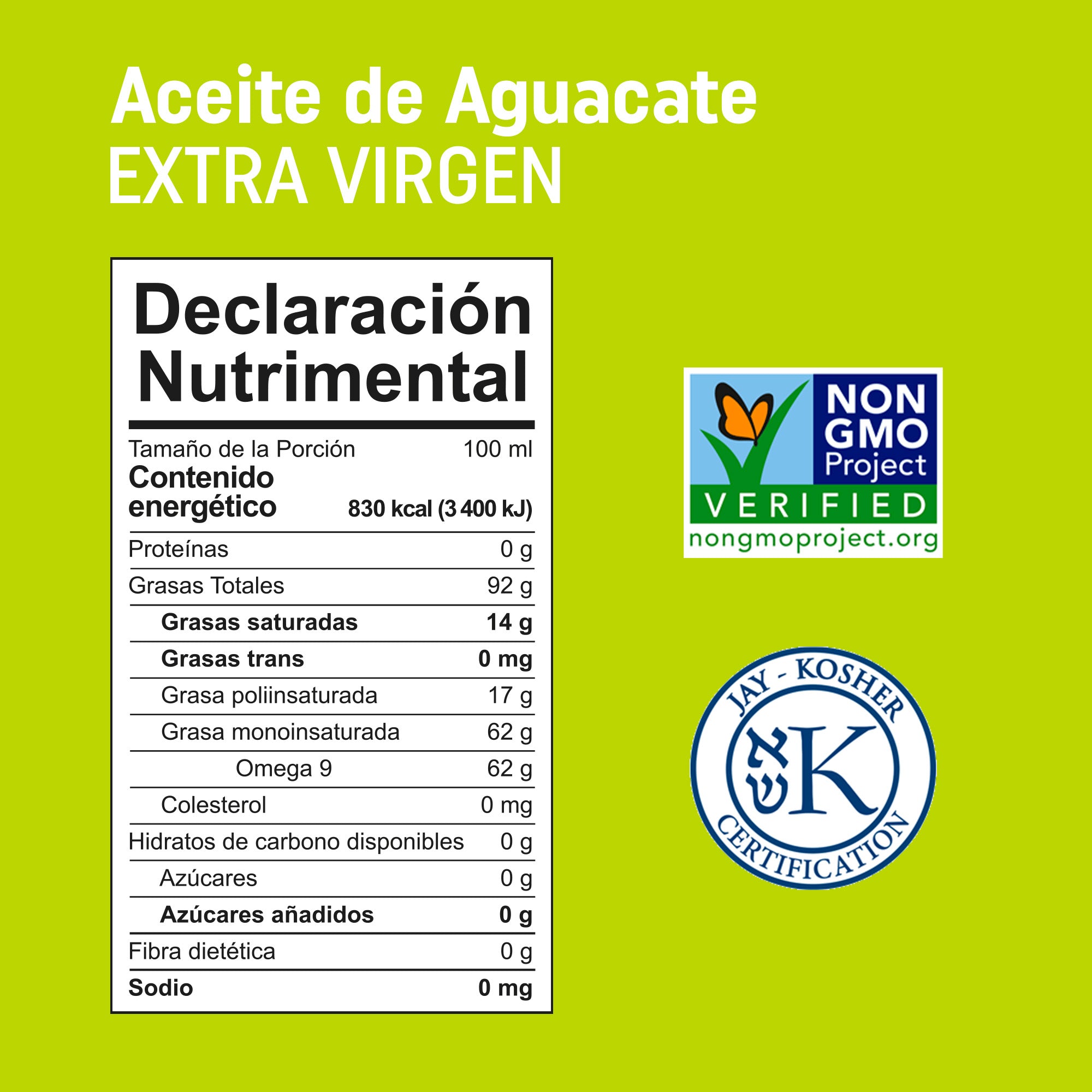 Aceite de Aguacate Extra virgen